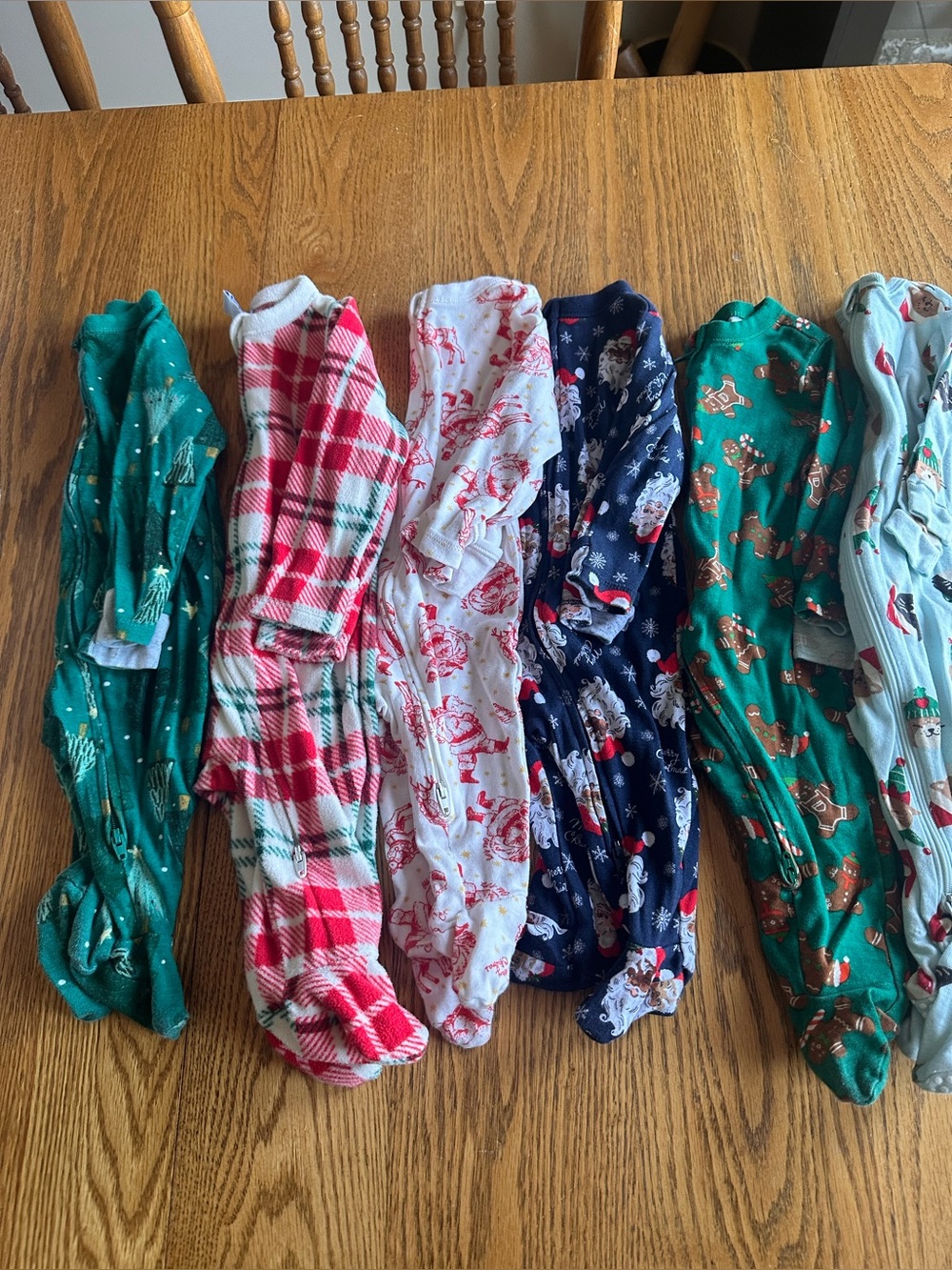 6 piece 3-6m Christmas 2-way Zip Bundle
